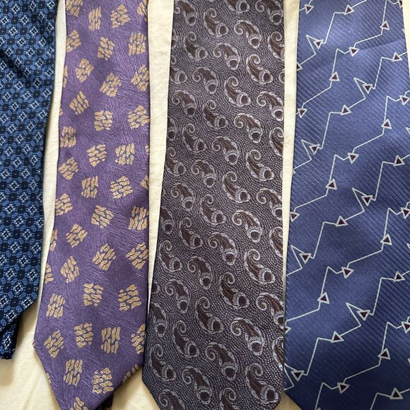 Giorgio Armani Cravatte 100% Silk Made in Italy Lot of 6 Ties - Picture 3 of 9